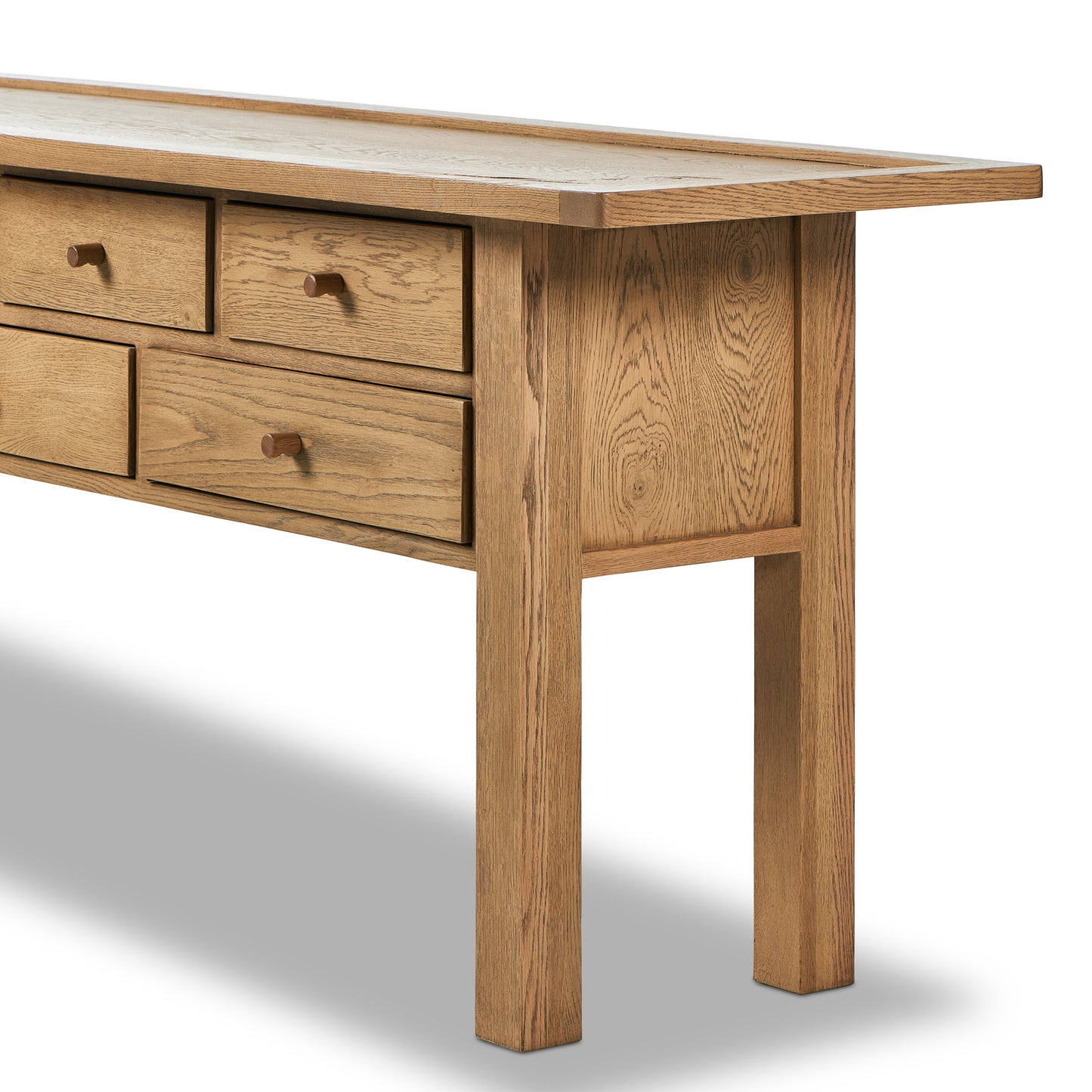 Evans Console Table corner view of end of table