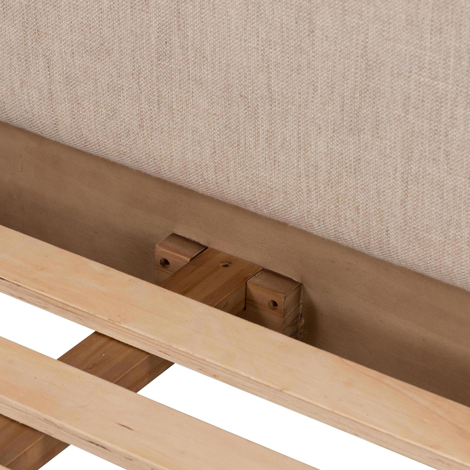 Flint Bed close up of headboard attachments
