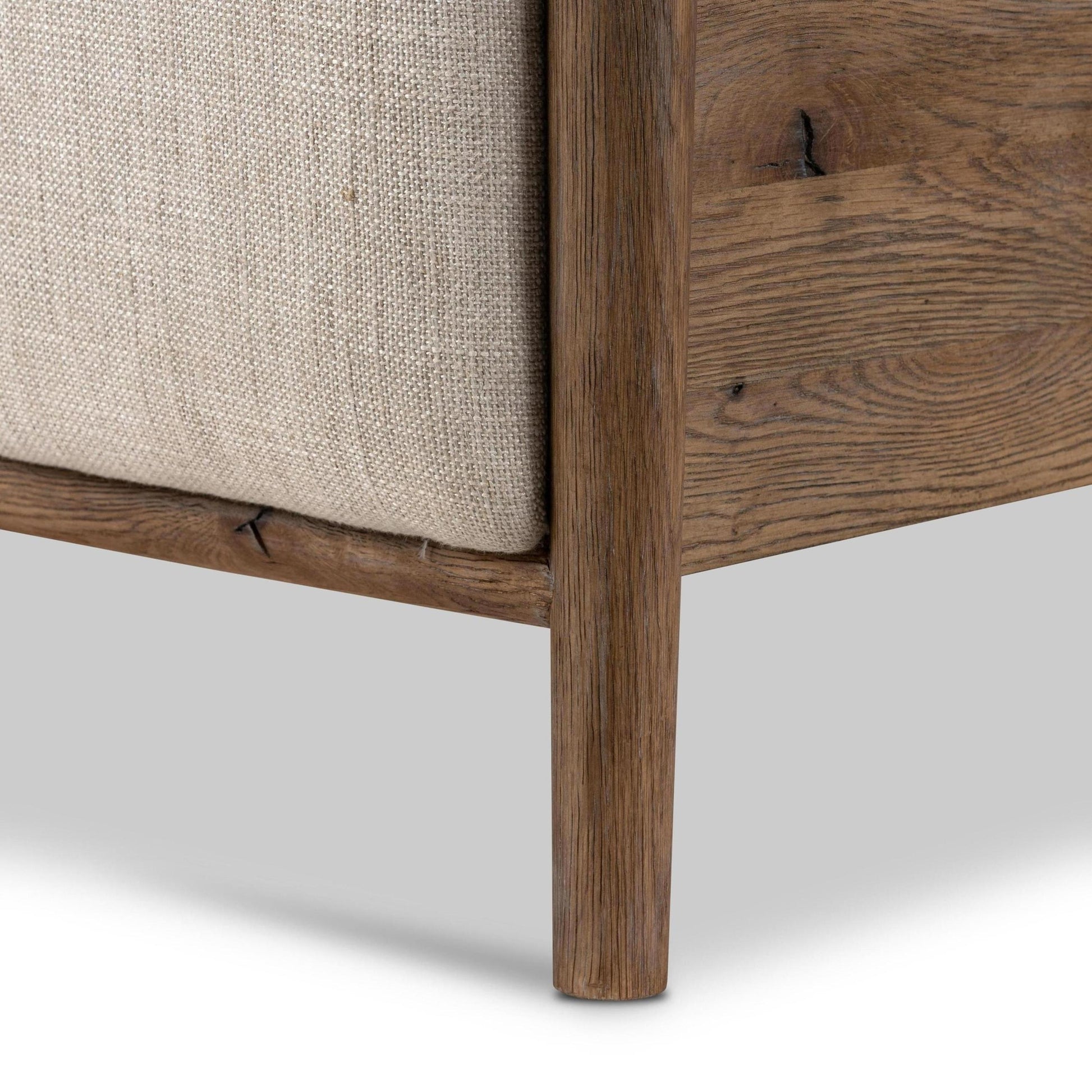 Flint Bed close up of legs on footboard
