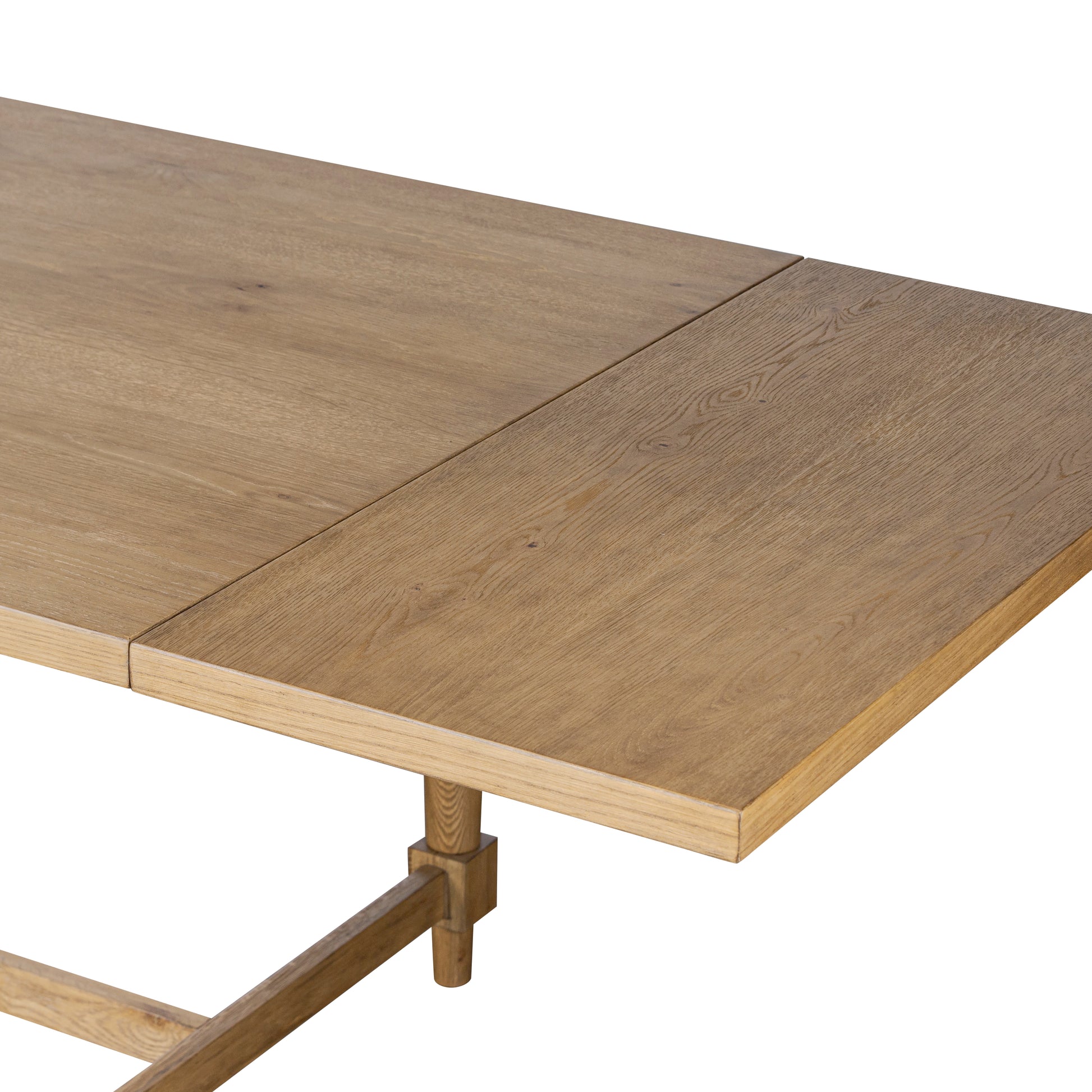 Beau Extension Dining Table extended angled up close