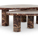 Aurora Marble Nesting Coffee Table Set in merlot