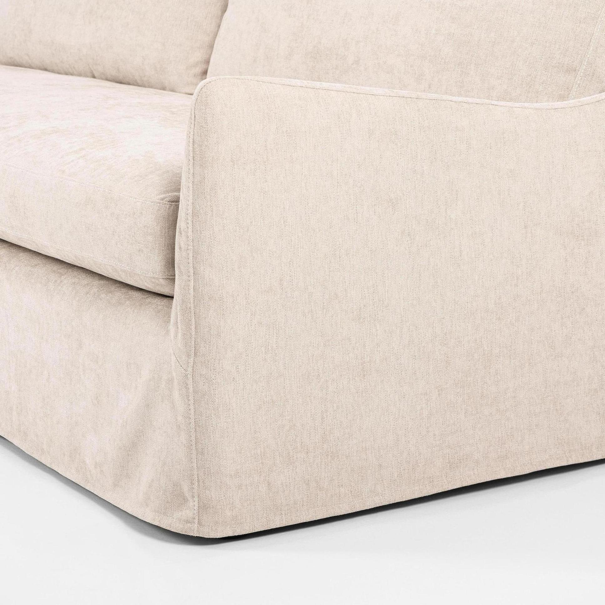 Sabine Slipcover Sofa - shell - close up of arm of sofa