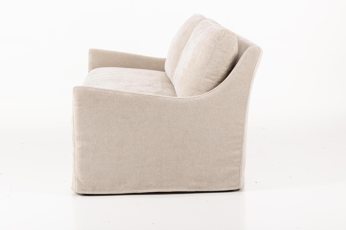 Sabine Slipcover Sofa - shell - side view