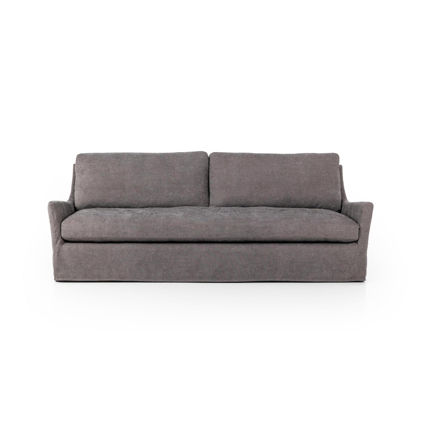 Sabine Slipcover Sofa - smoke - front view