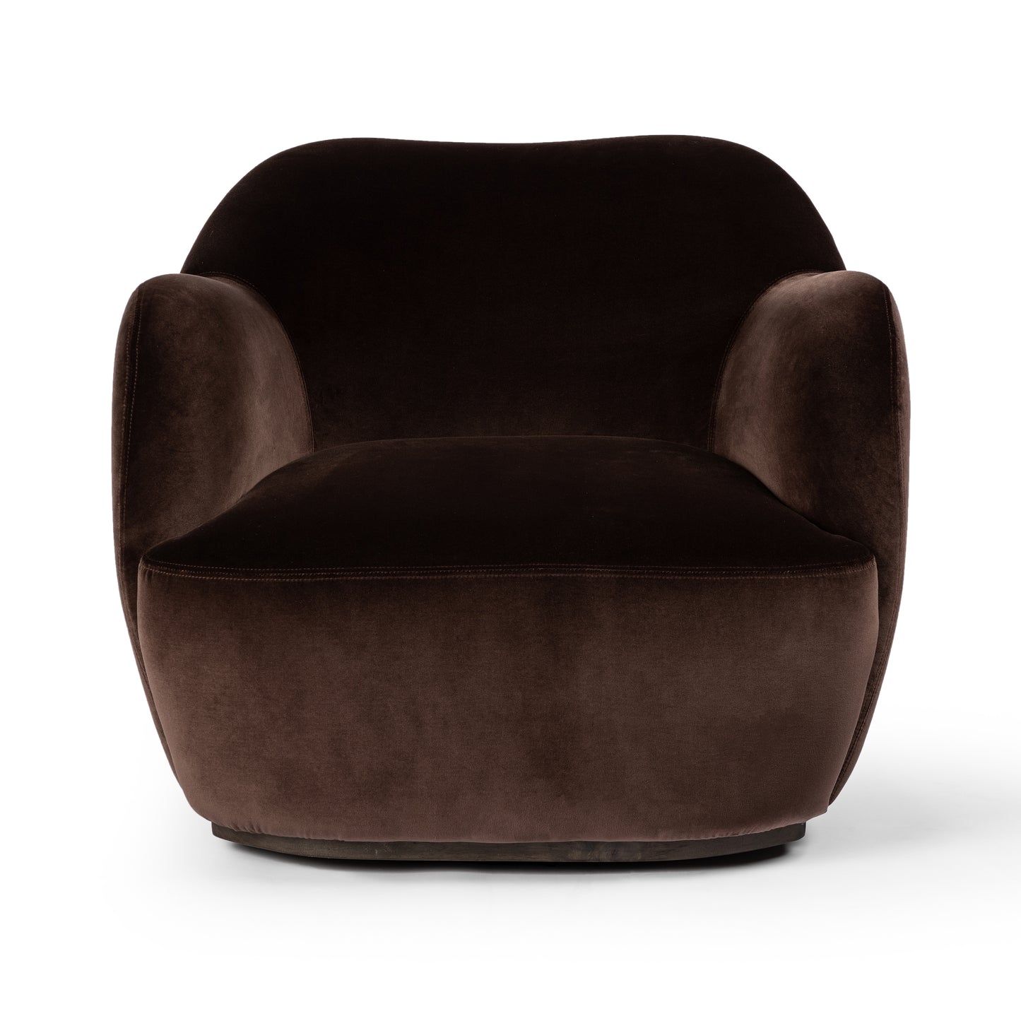 Surrey Cocoa Velvet Caesar Swivel Chair front