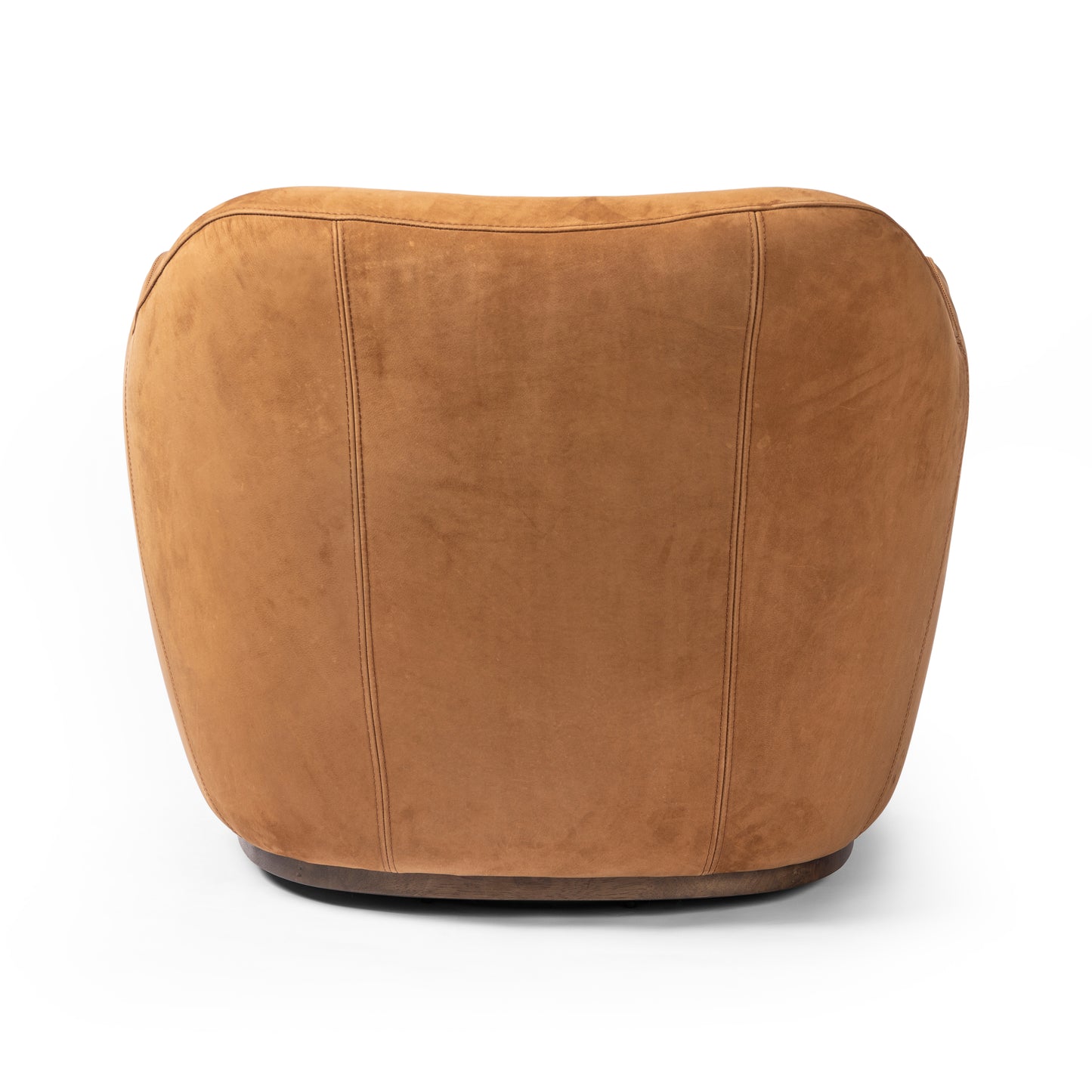 Nubuck Cognac Caesar Swivel Chair back