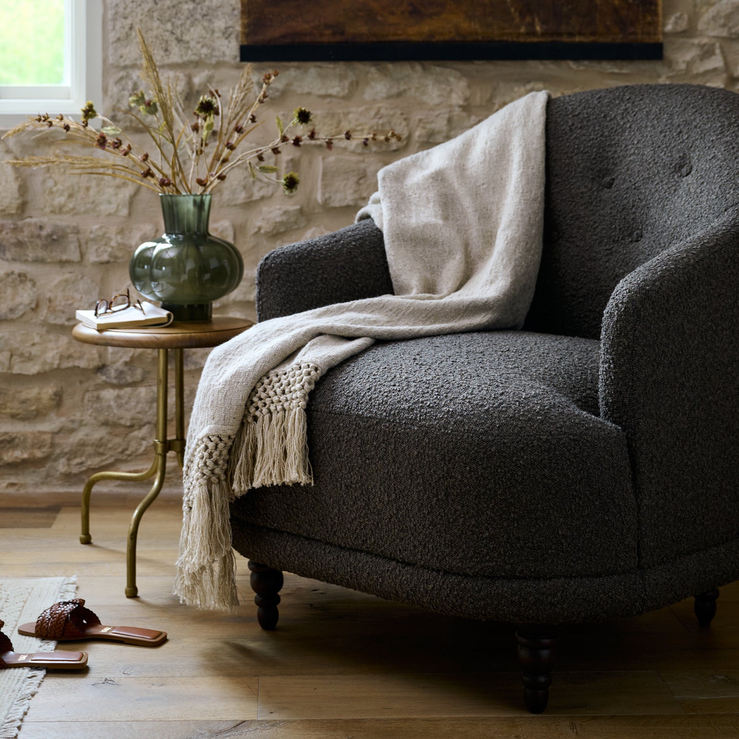 Marley Chair in Mink in a room