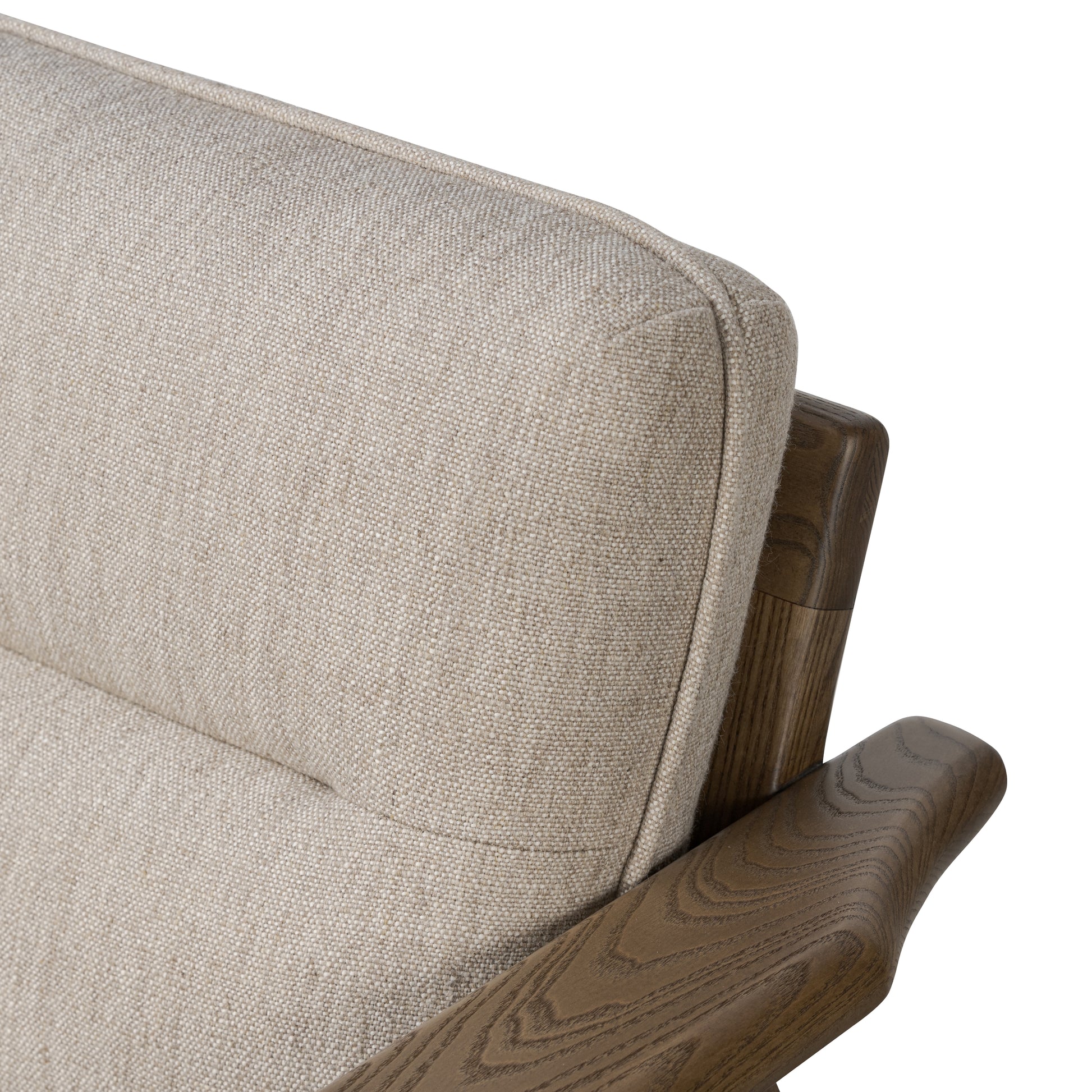 Alcala Wheat Davie Chair arm and back up close
