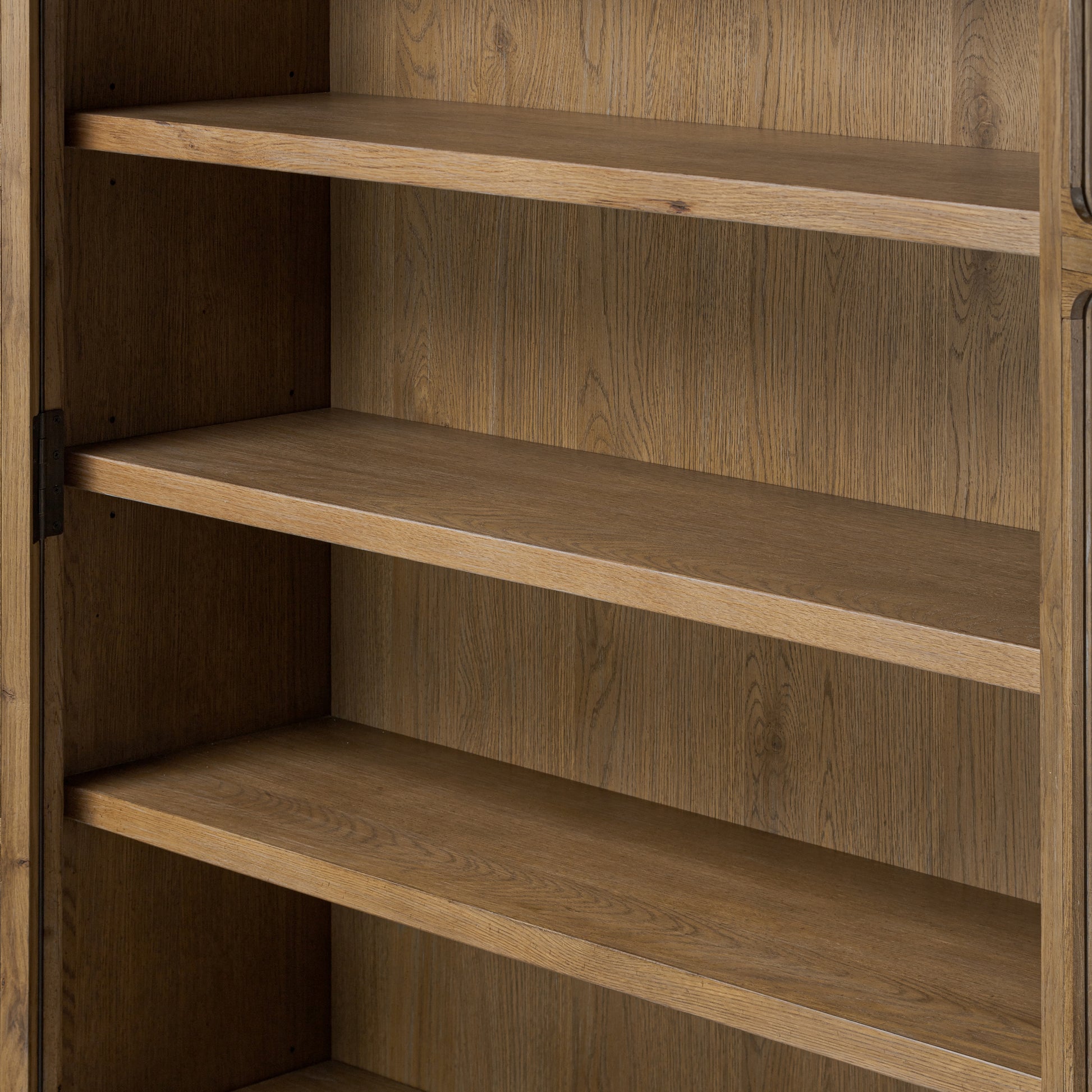 Weathered Oak Potter Cabinet shelves