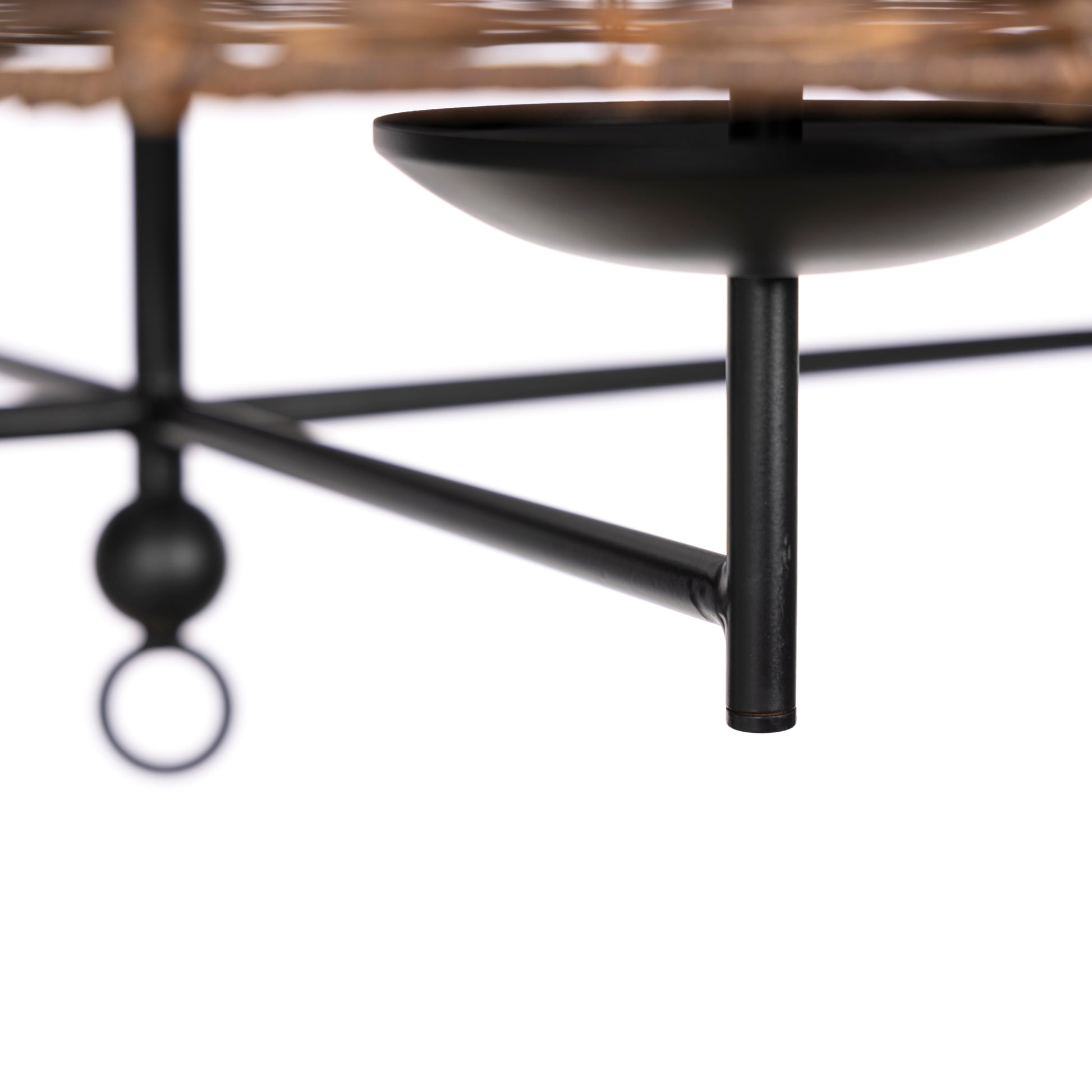 Billie Chandelier metal up close