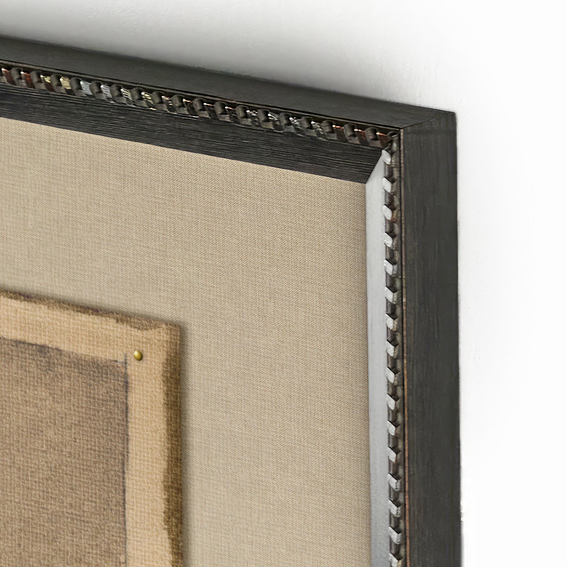 corner view of framed art piece Heirloom #10 by Hannah Winters