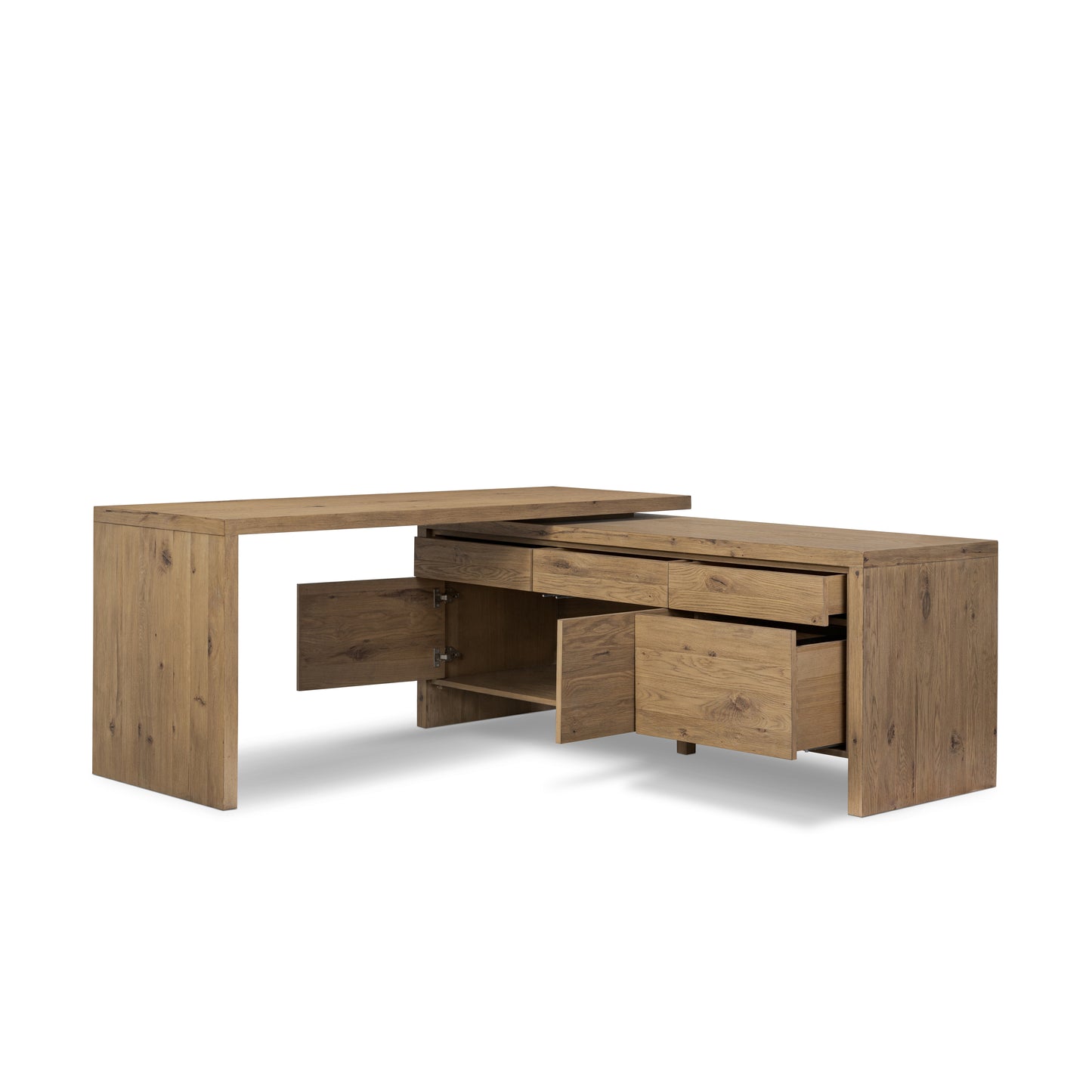 Joanne Rotating Desk shown with doors open