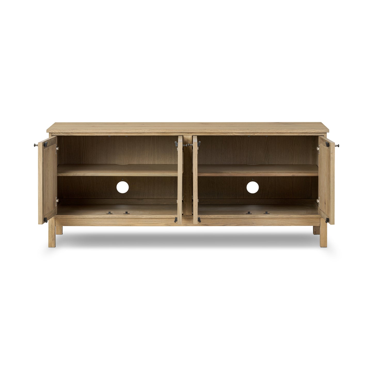 Cara Media Console shown with doors open
