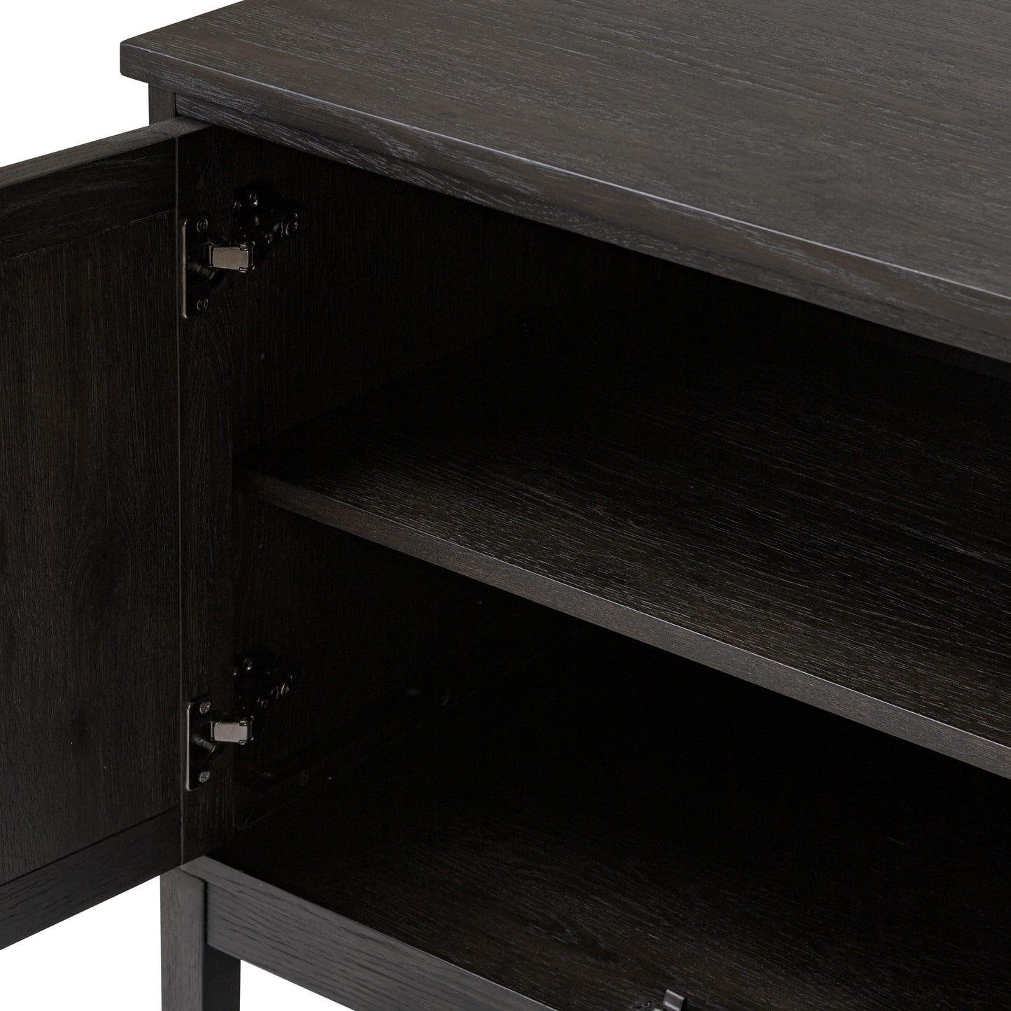 Cara Media Console shown with doors open