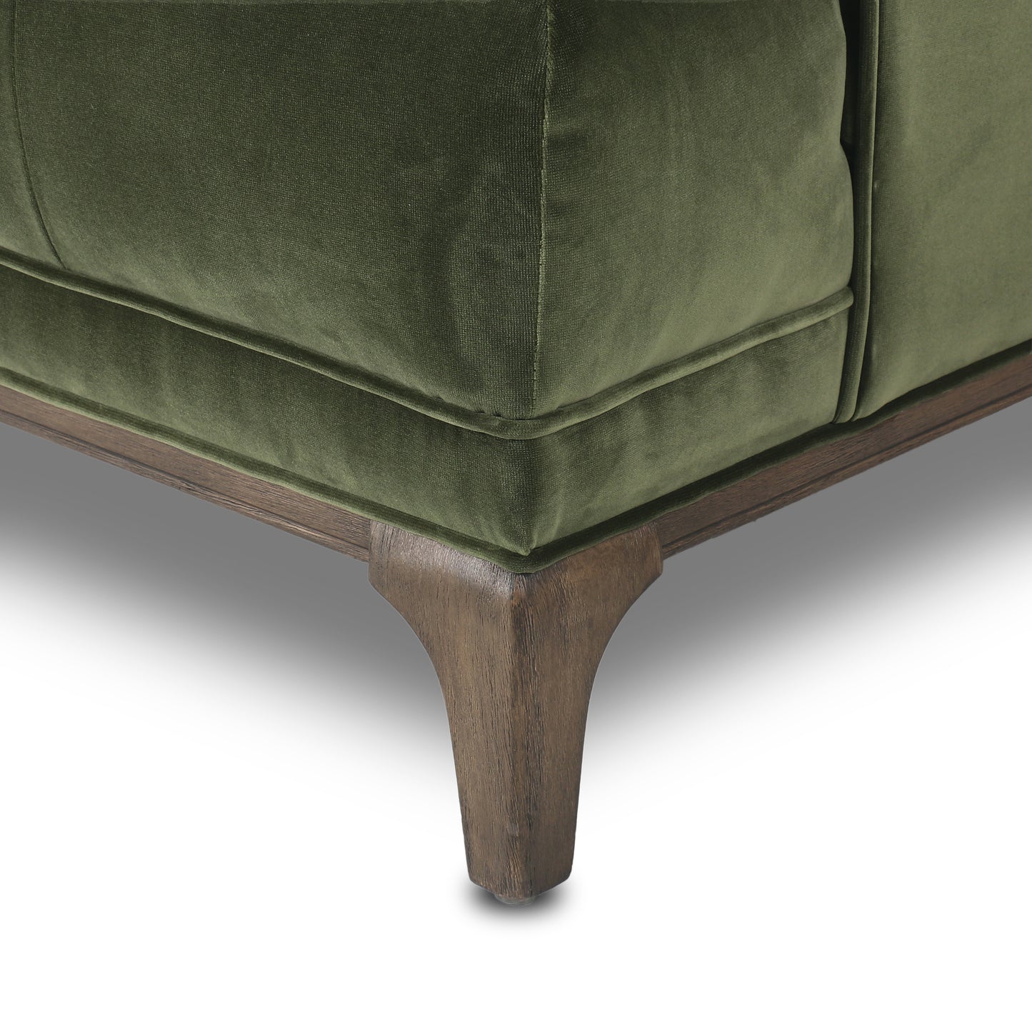 78" Sapphire Olive Venvet Elsie Sofa leg