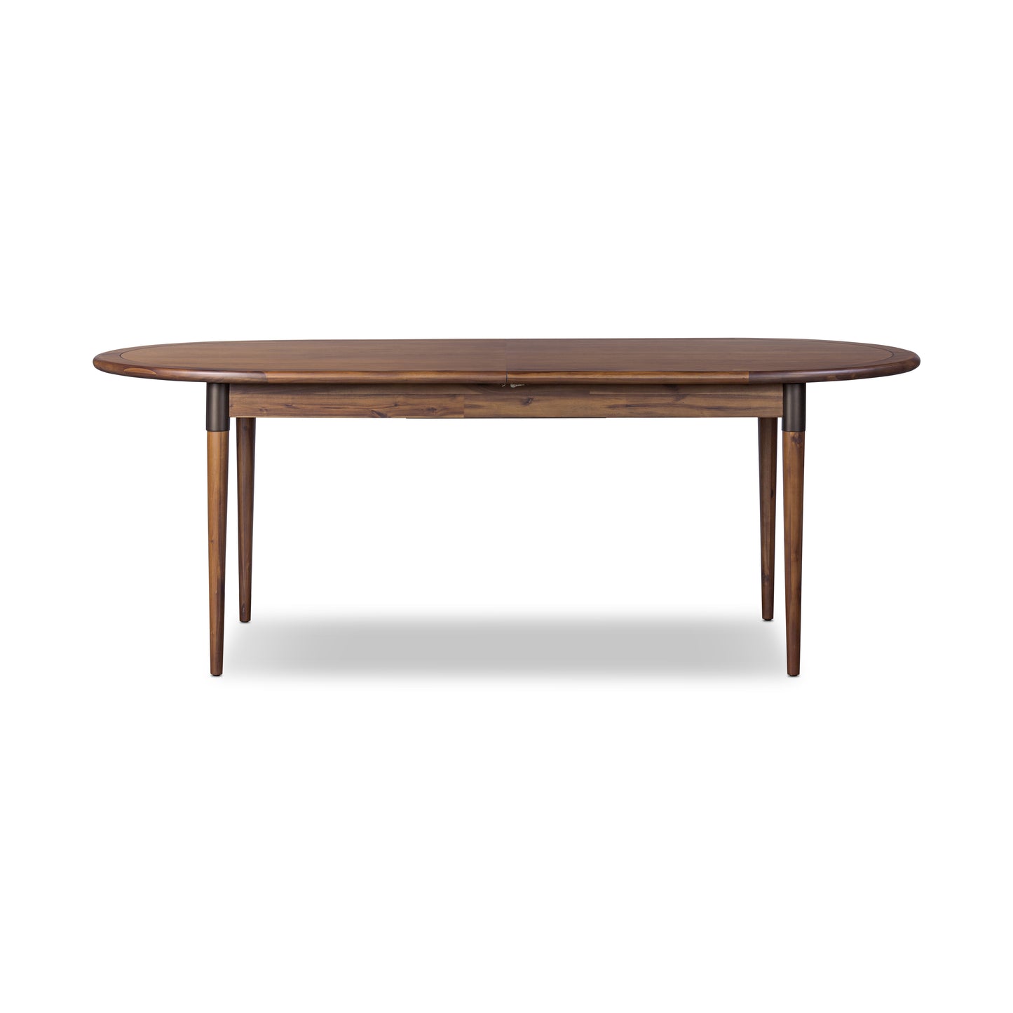 Piper Oval Extension Dining Table shown unextended side view
