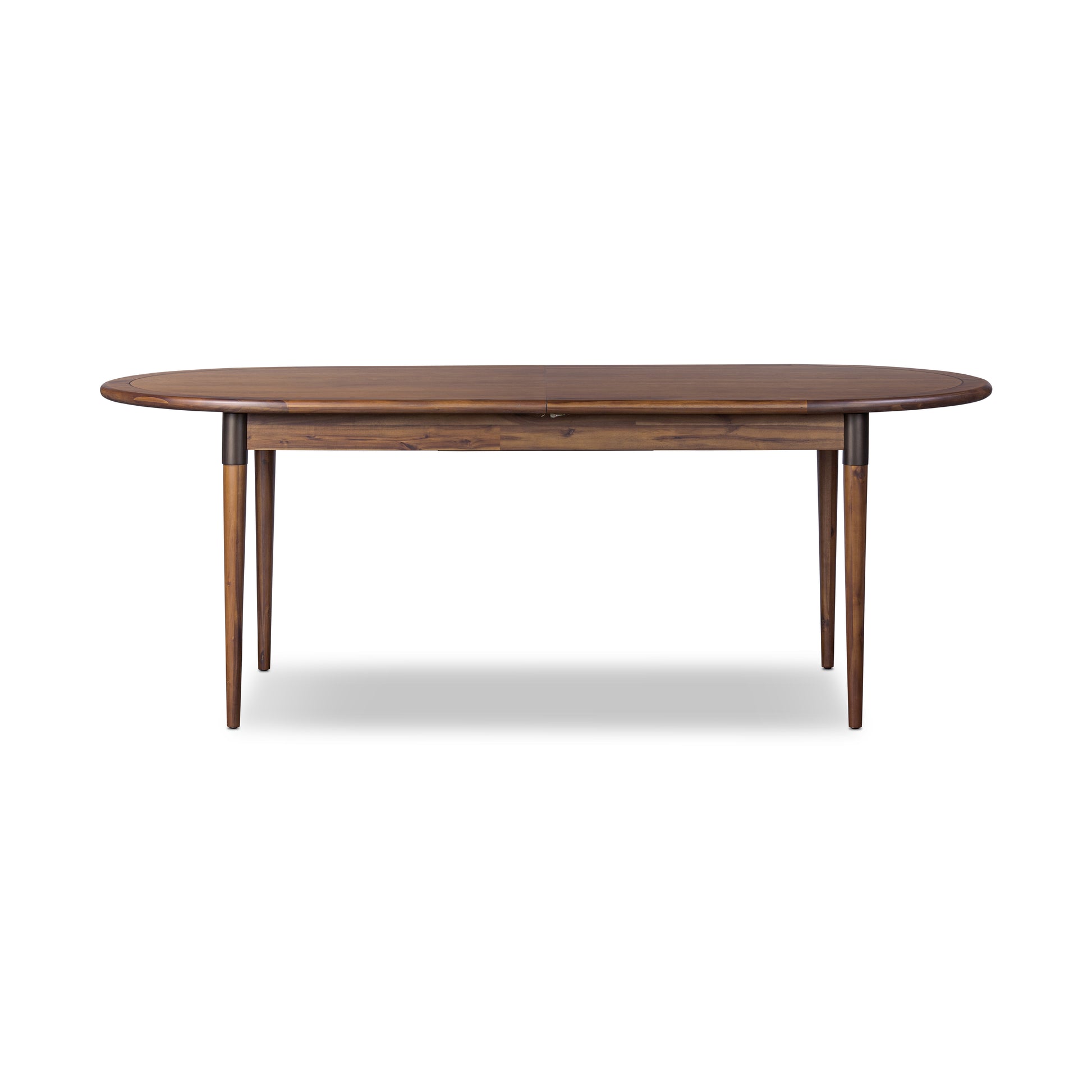 Piper Oval Extension Dining Table shown unextended side view