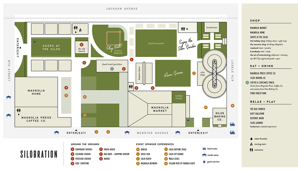 Map of Silobration with various shops and features labeled.