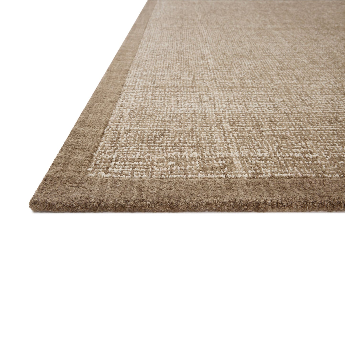 Henley Ivory Brown Rug corner up close