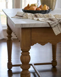 Sadie Scalloped Kitchen Island shown in kitchen
