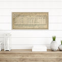 Vintage French Deposit shown hung on wall above dresser