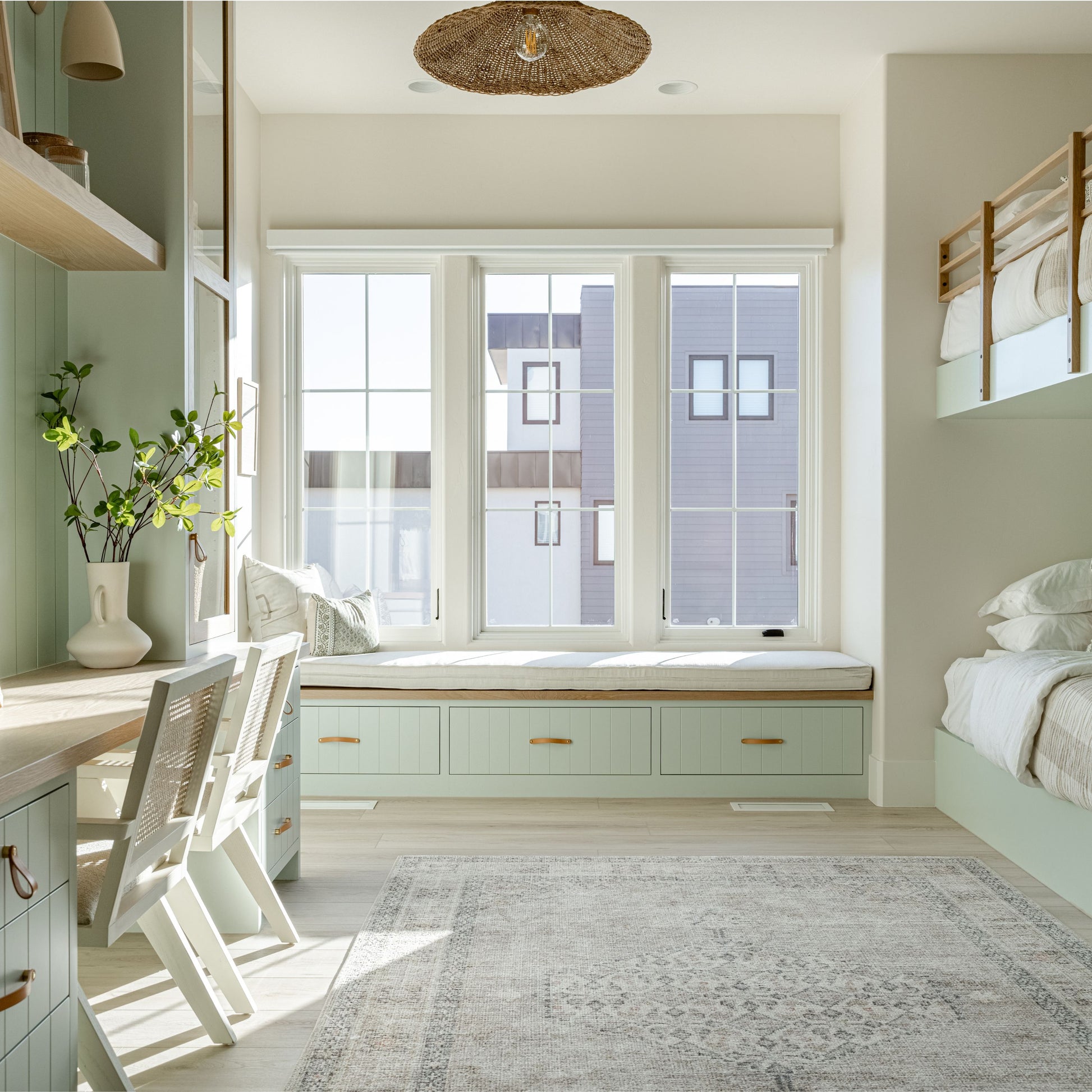 Calder Linear Chandelier shown in bright room