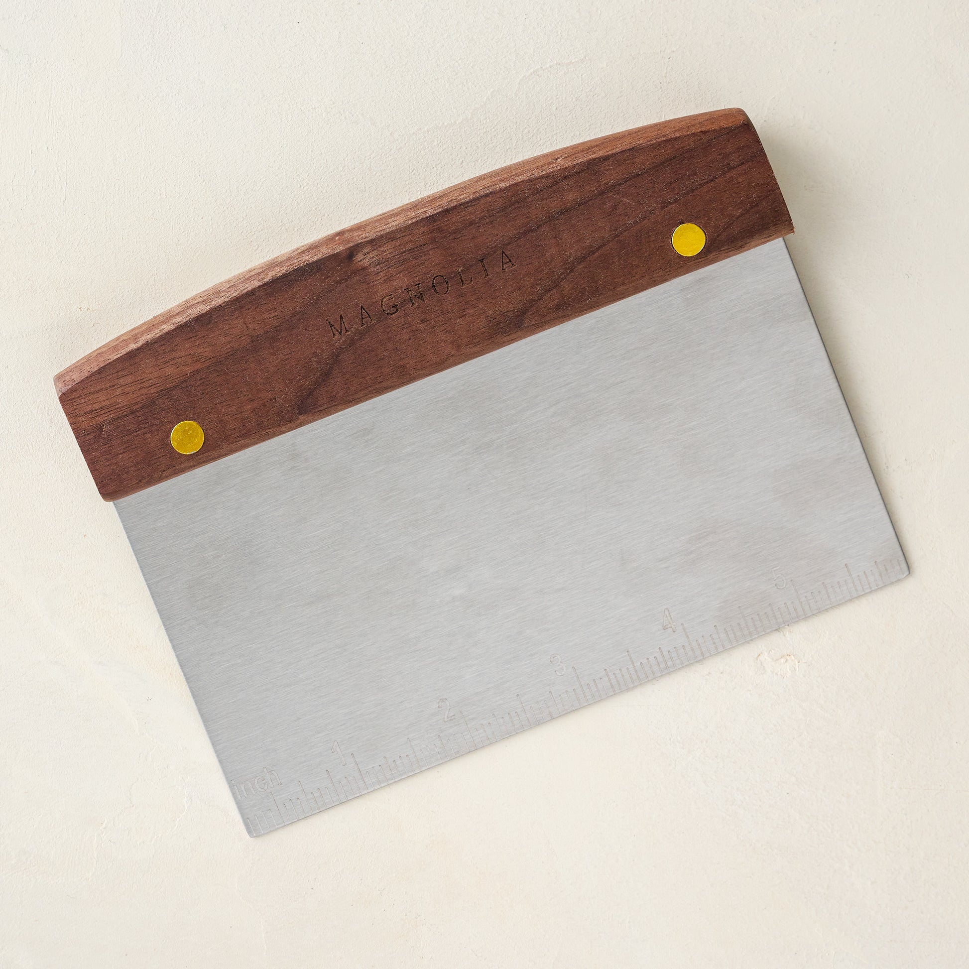 Gristmill Collection Bench Scraper with Walnut Handle