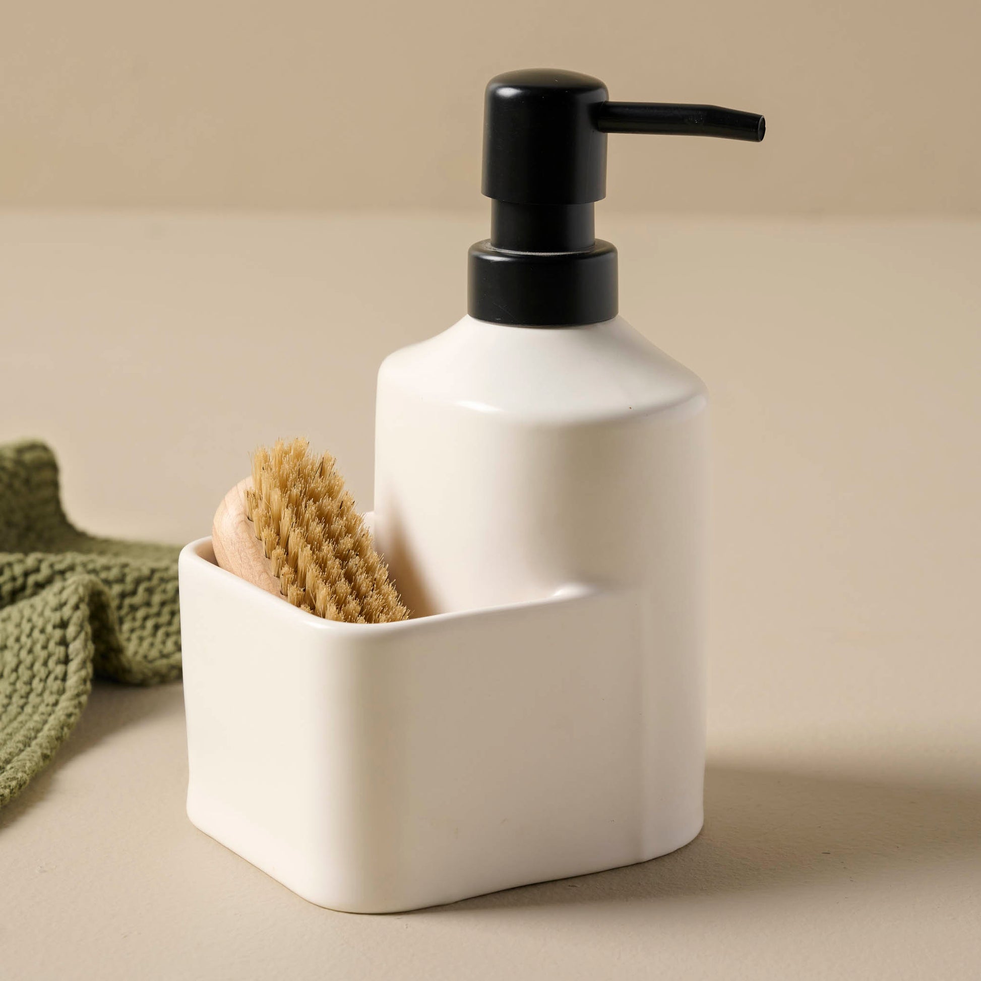 Soap Caddy with scrub brush