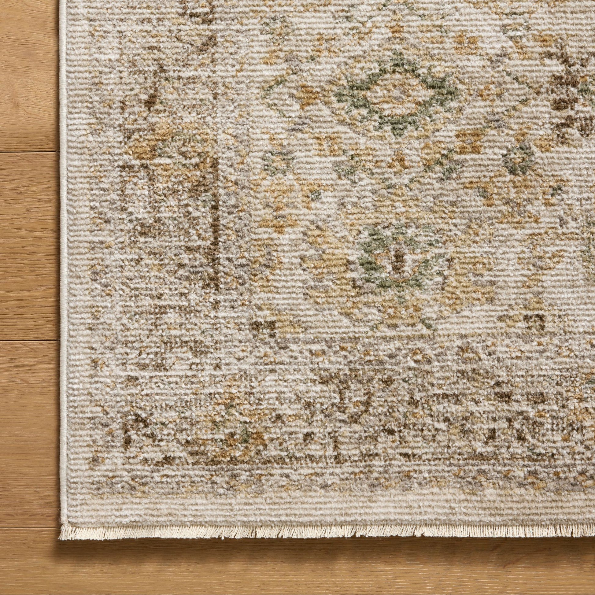 Pace Natural Multi Rug corner shown from above