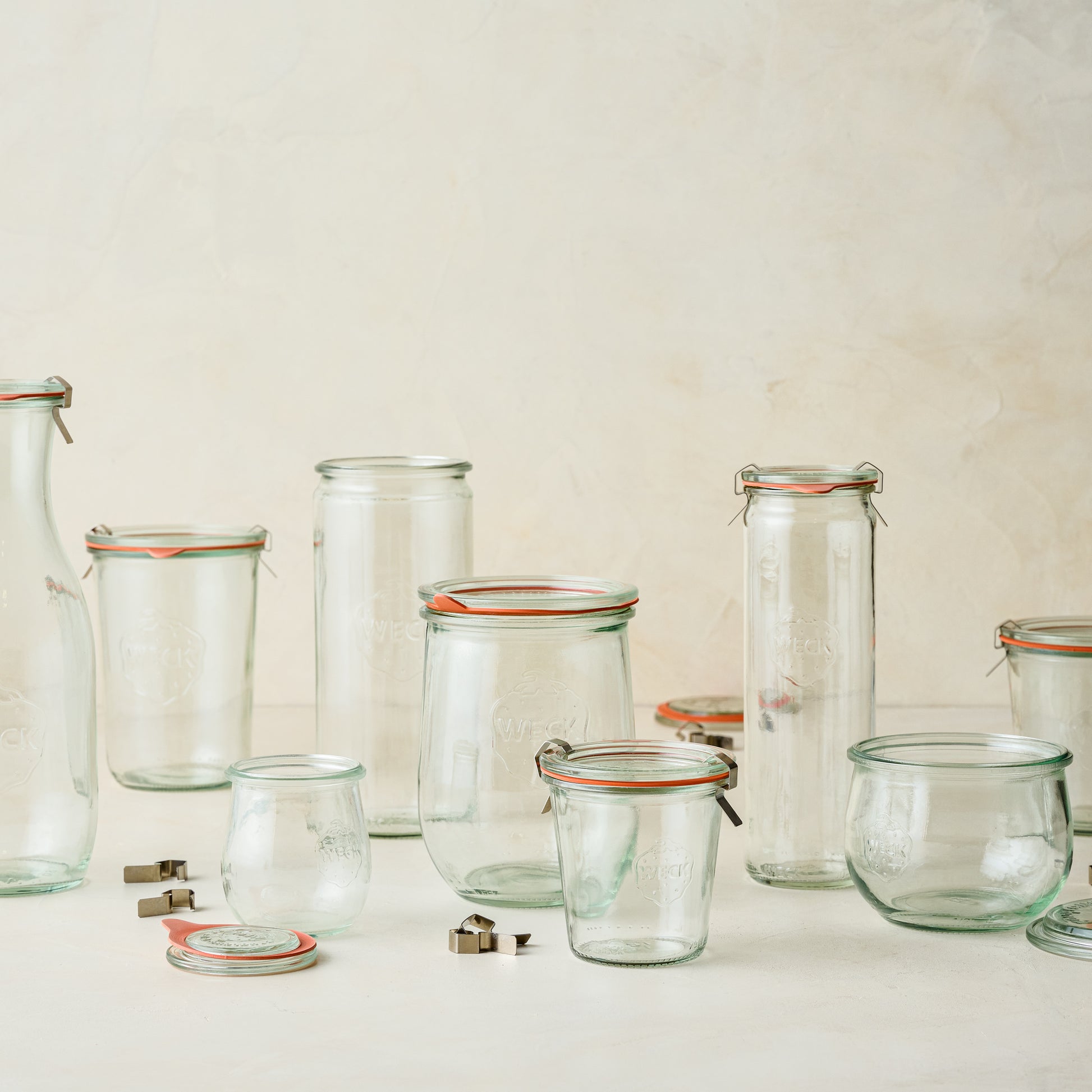 weck jars of various sizes