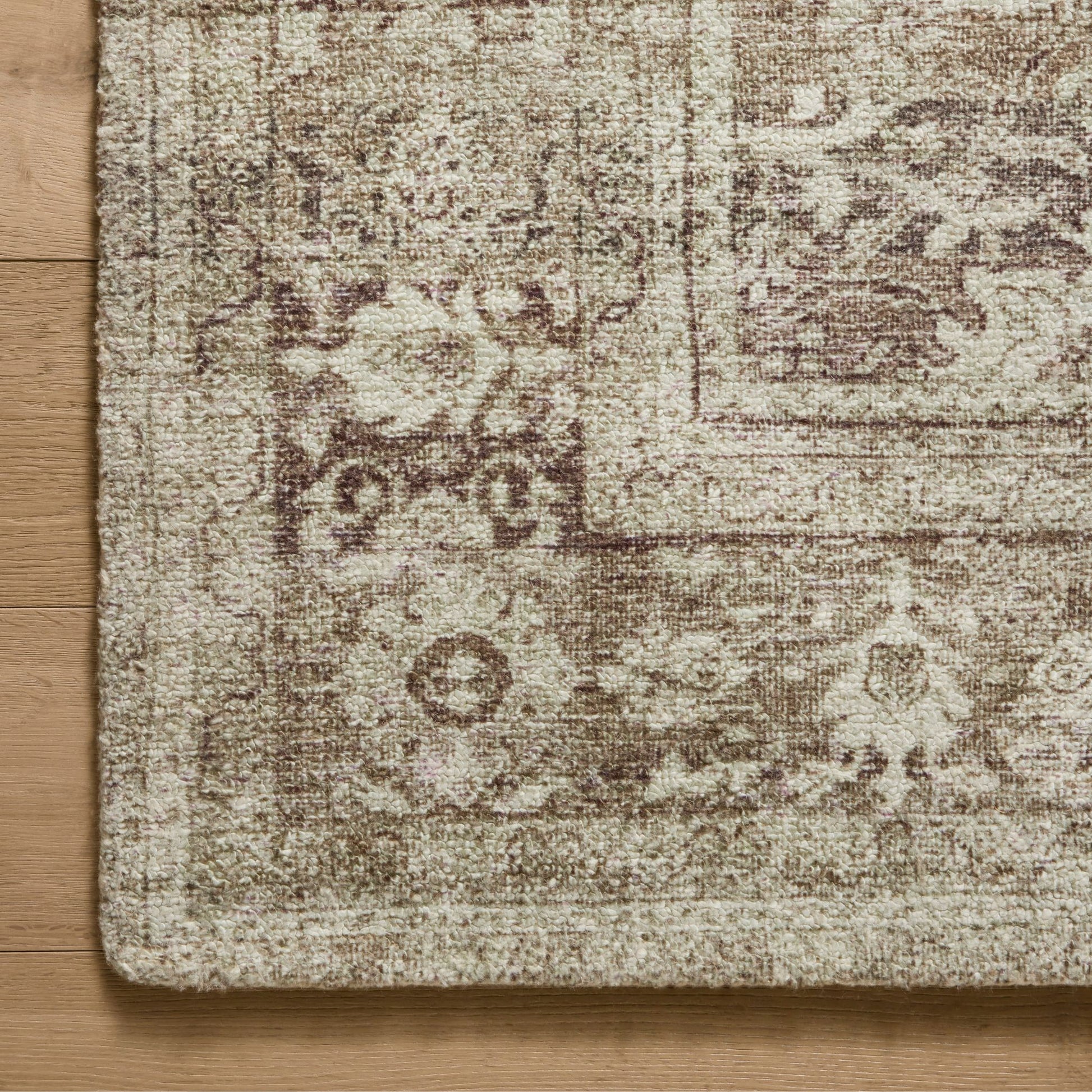 Wimberly Bark Ivory  Rug corner shown from above