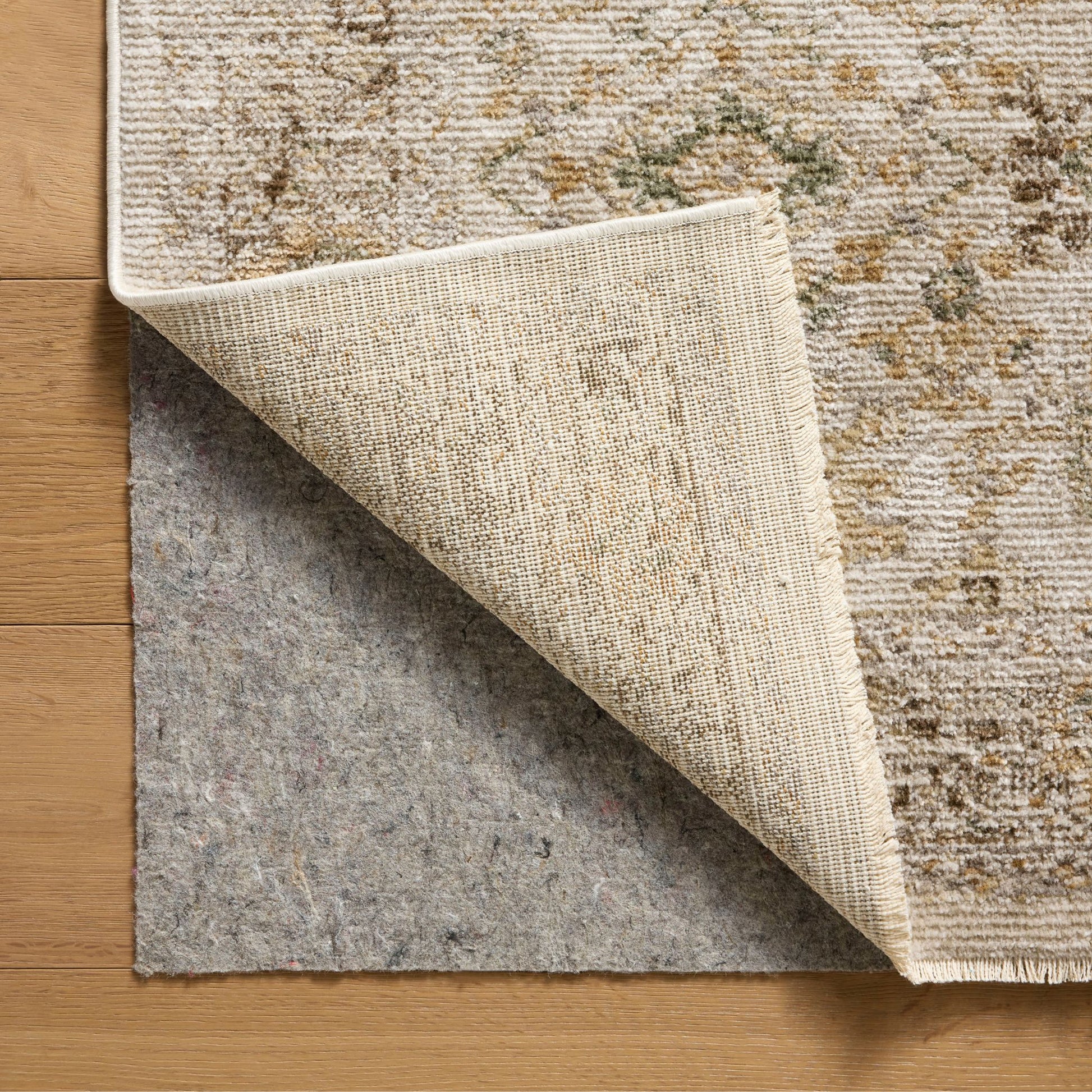 Pace Natural Multi Rug corner shown flipped