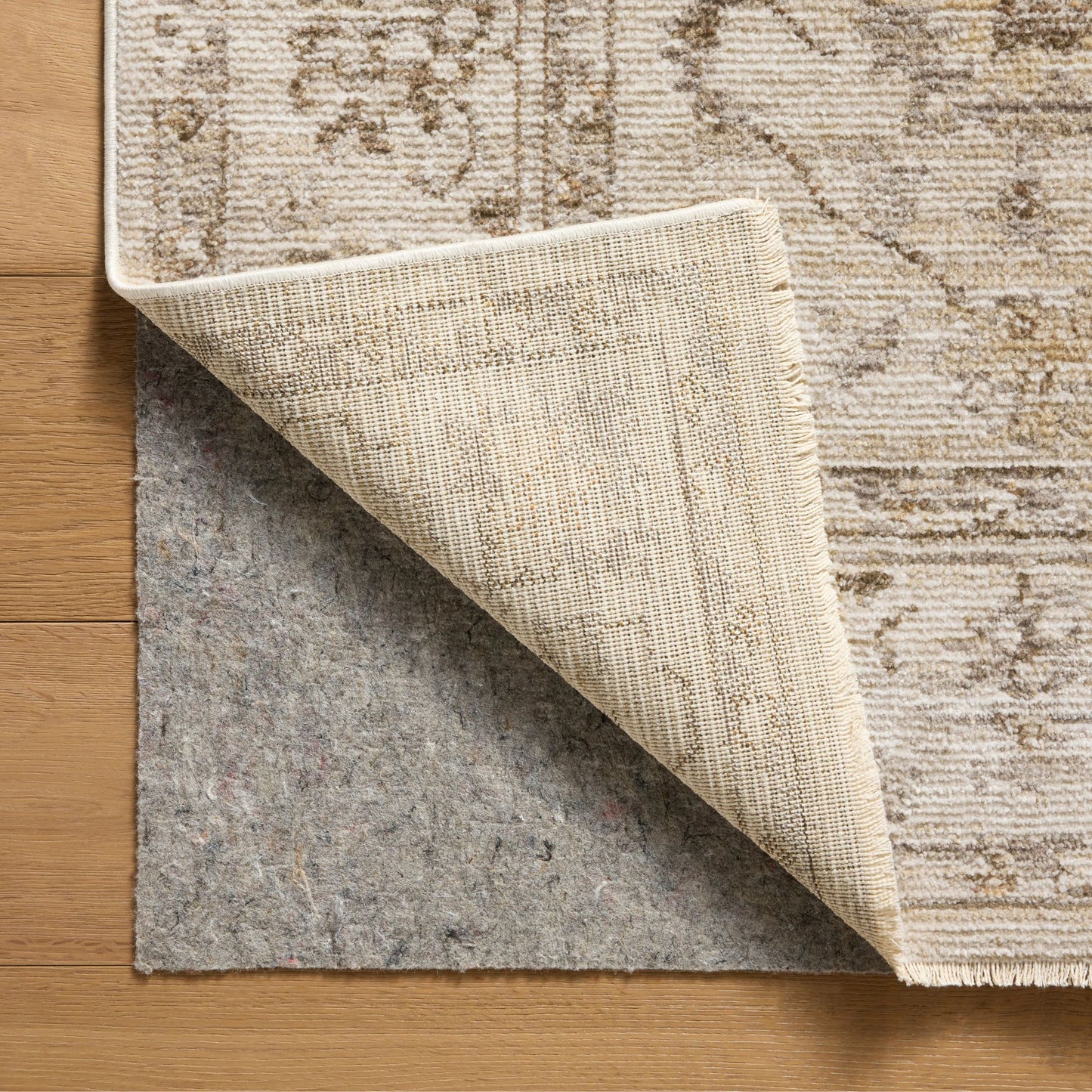 Pace Natural Stone Rug coern shown flipped from above