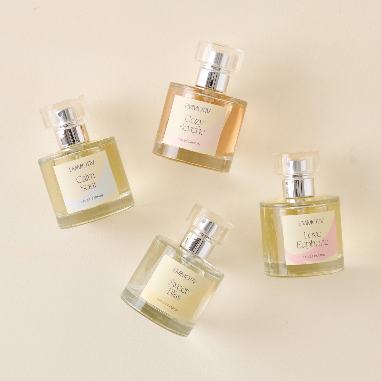 Emmotiv Calm Soul 50ml shown with other Emmotiv Scents