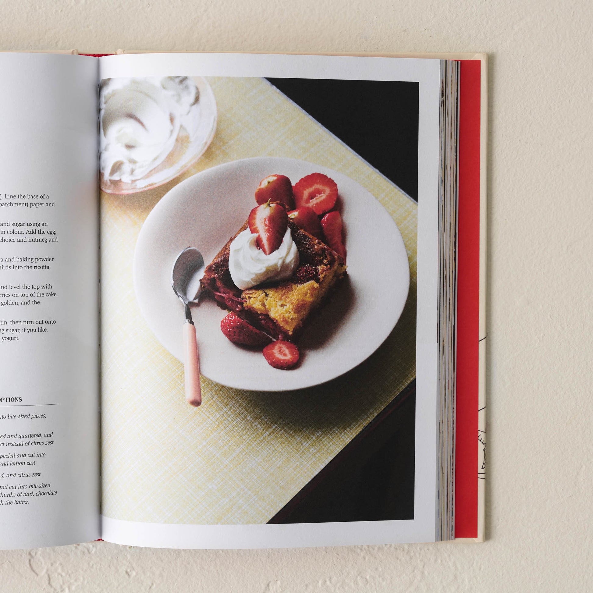 Table for Two: Recipes for the Ones You Love open to a page showing a dessert with strawberries on top