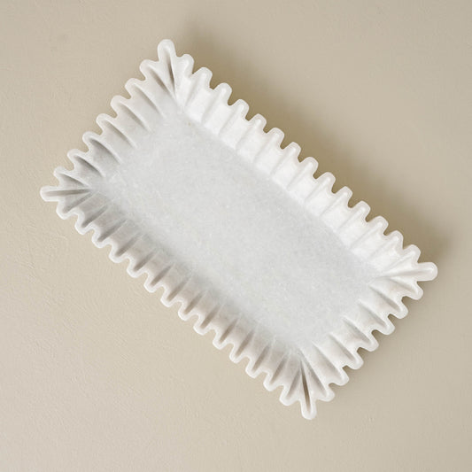 Ruffled Marble Tray