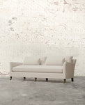 Alfie 87" Bench Sofa with Brass Casters