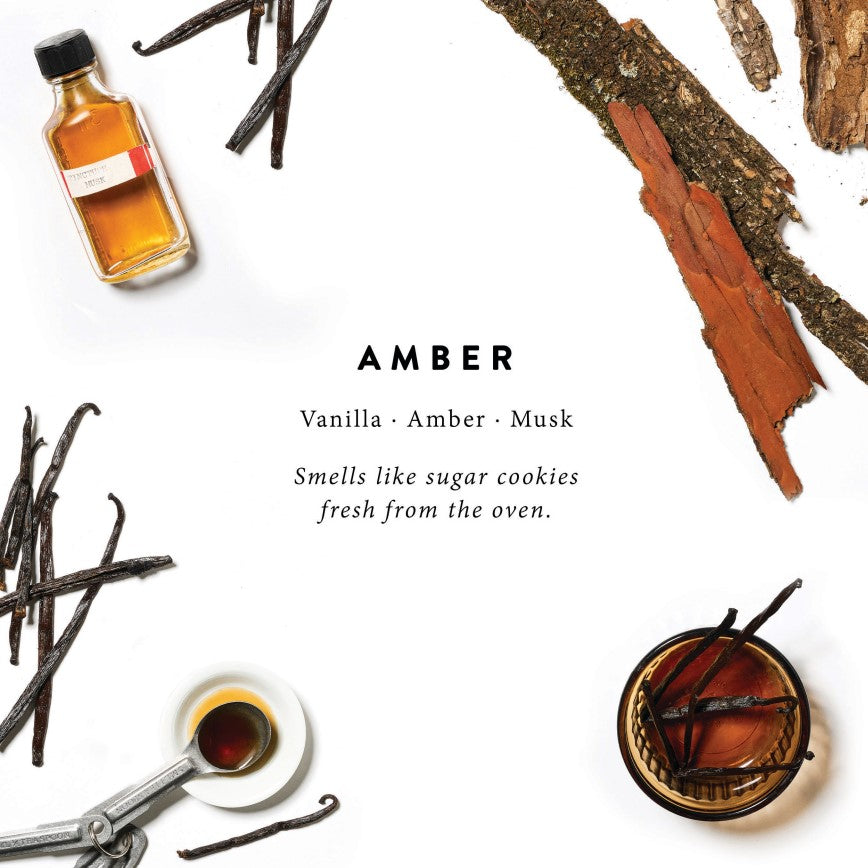 Magnolia Amber candle scent notes of vanilla amber and musk