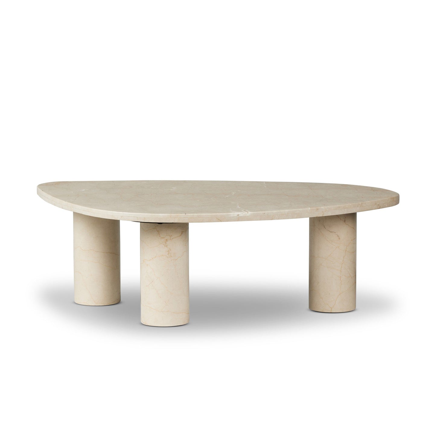 Large Aurora Marble Nesting Coffee Table in Cream