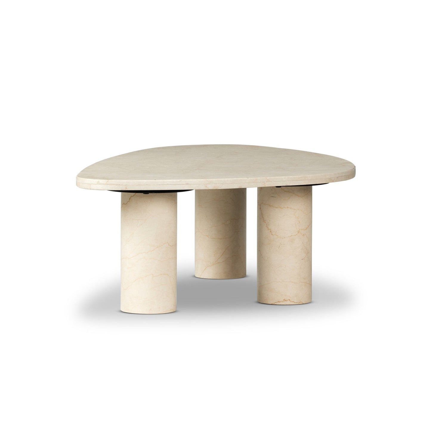 Small Aurora Marble Nesting Coffee Table in cream