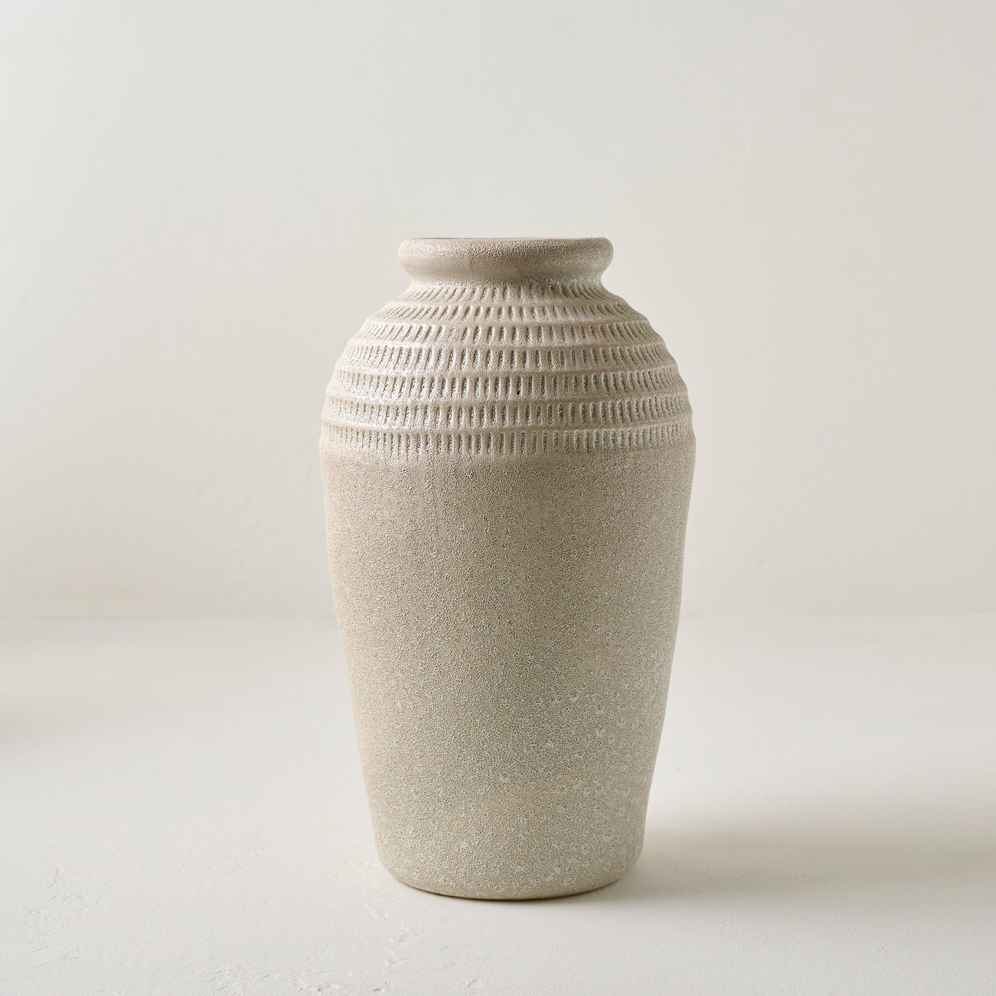 Tall Sawyer Rustic Cream Vase