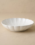Oversized Cream Scalloped Serving Bowl
