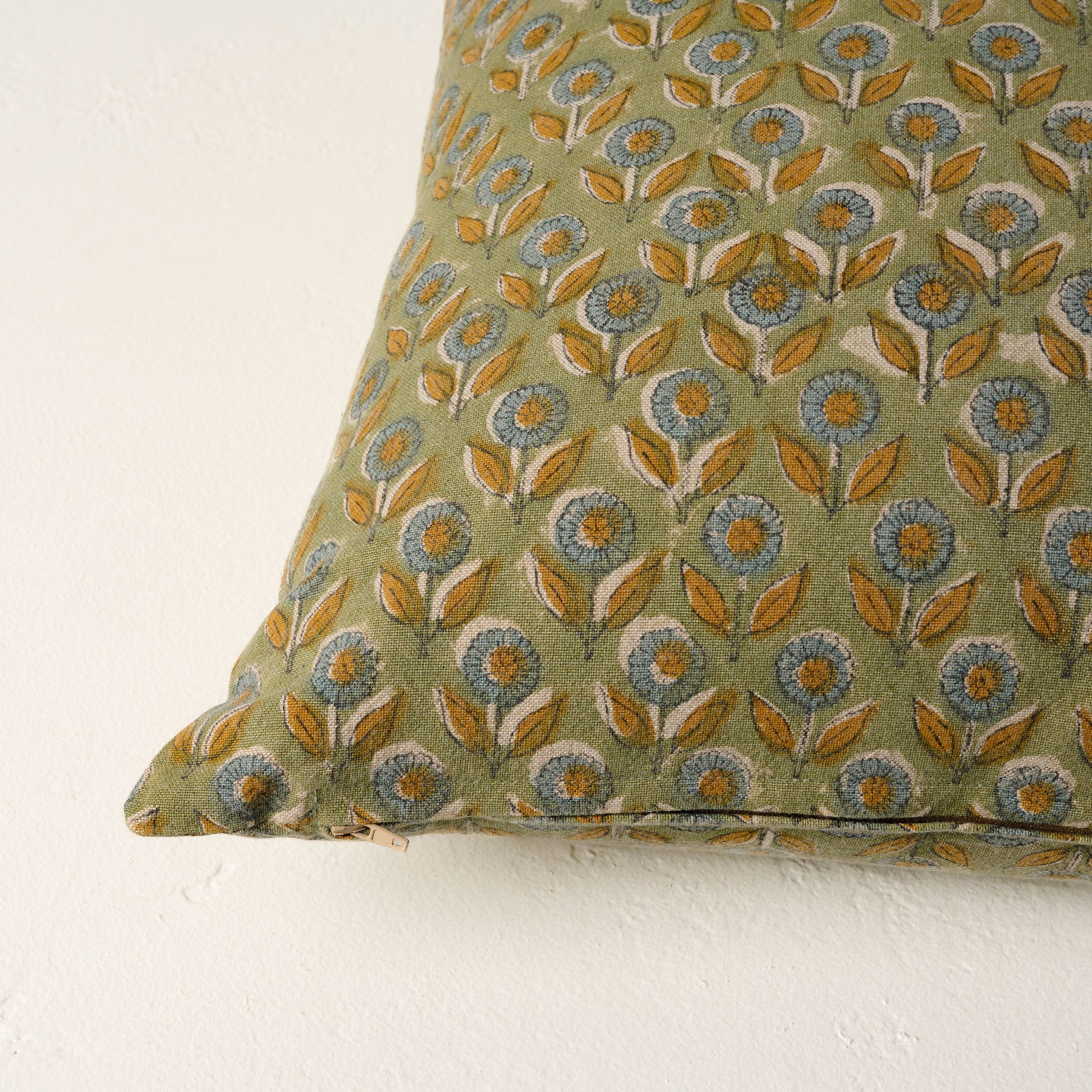 Claire Floral Printed Pillow close up