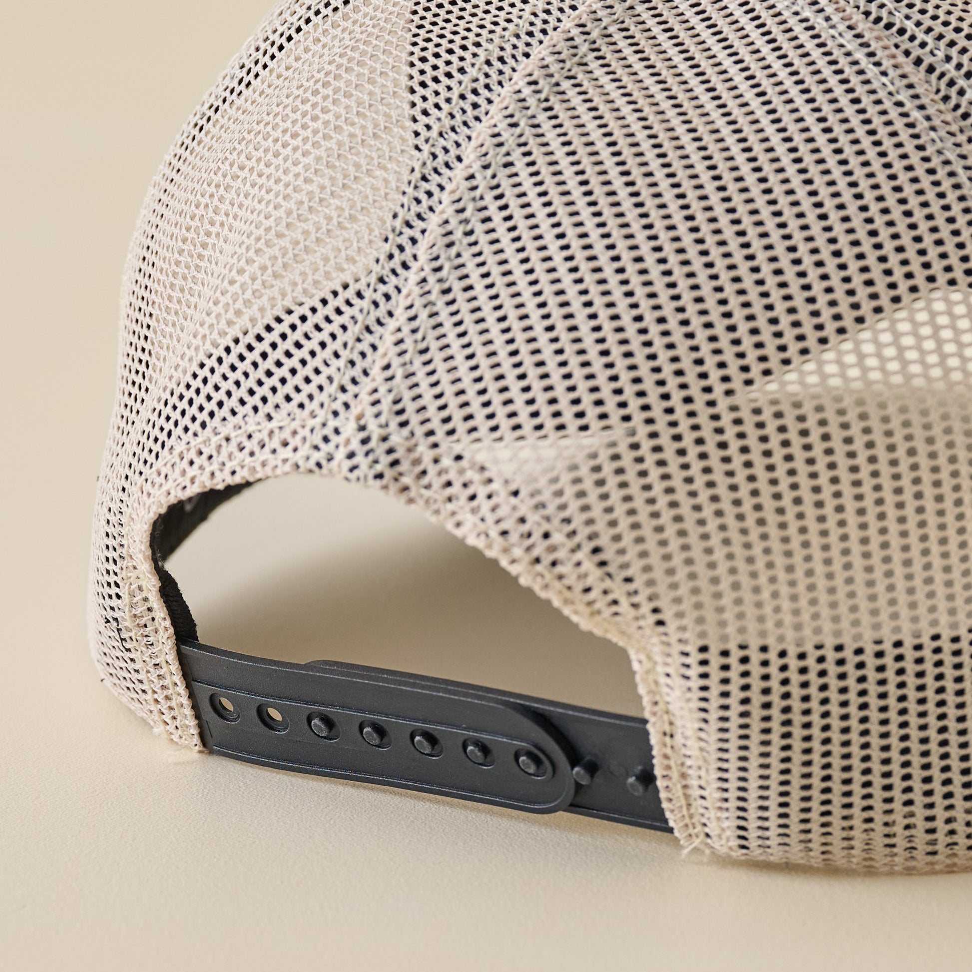 Dang Black and Cream Mesh Hat snapback up close