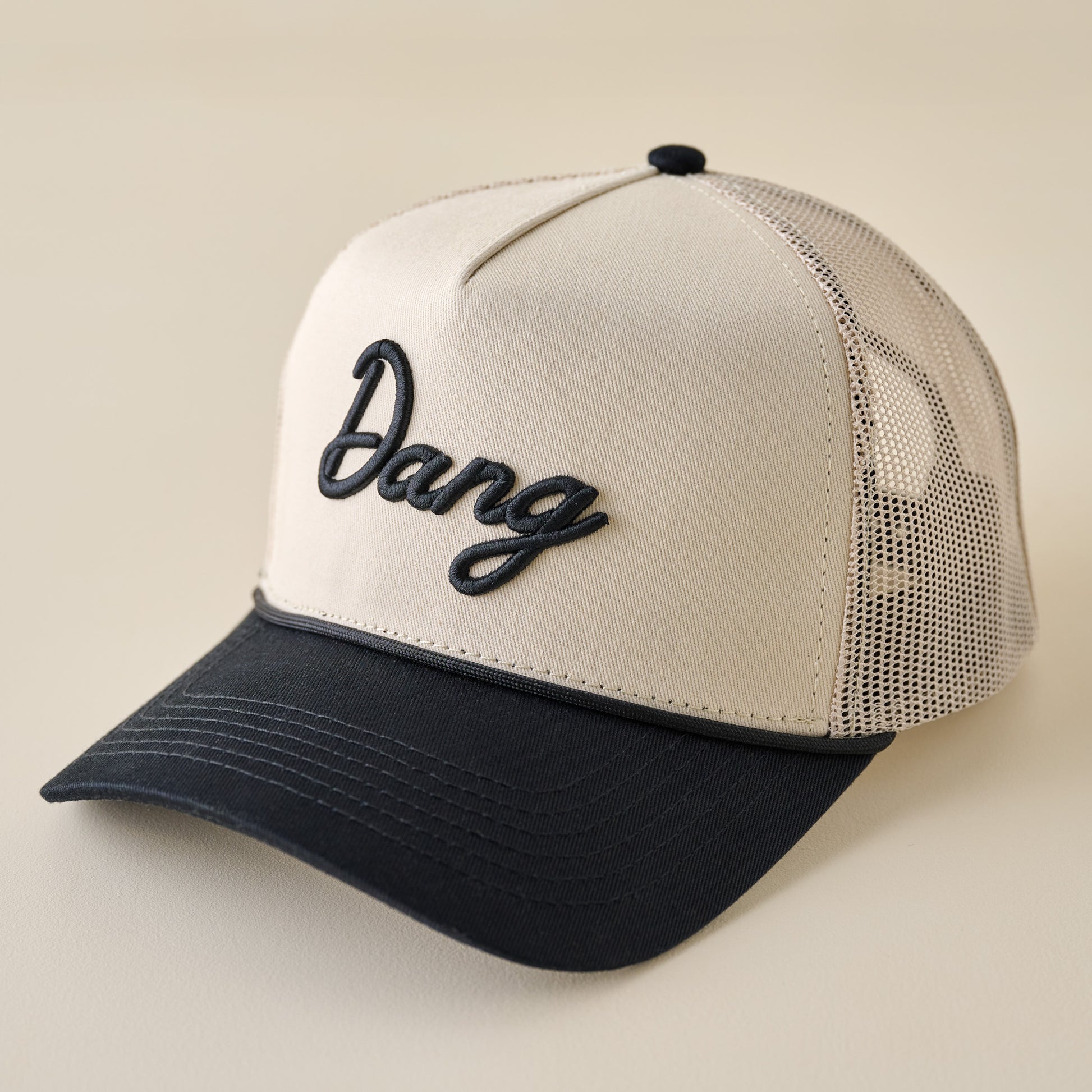 Dang Black and Cream Mesh Hat