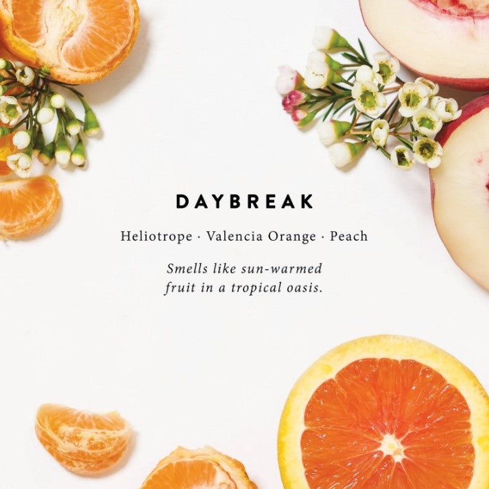 magnolia daybreak candle scent notes of heliotrope orange and peach