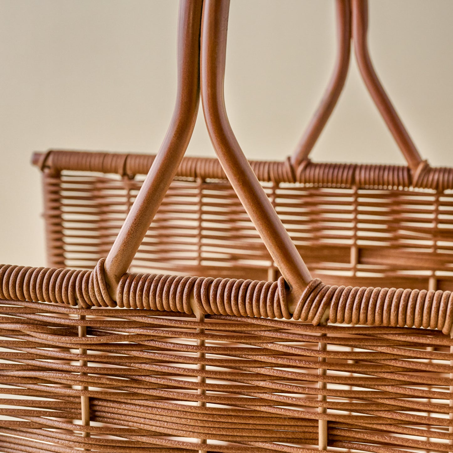 Woven Log Holder up close
