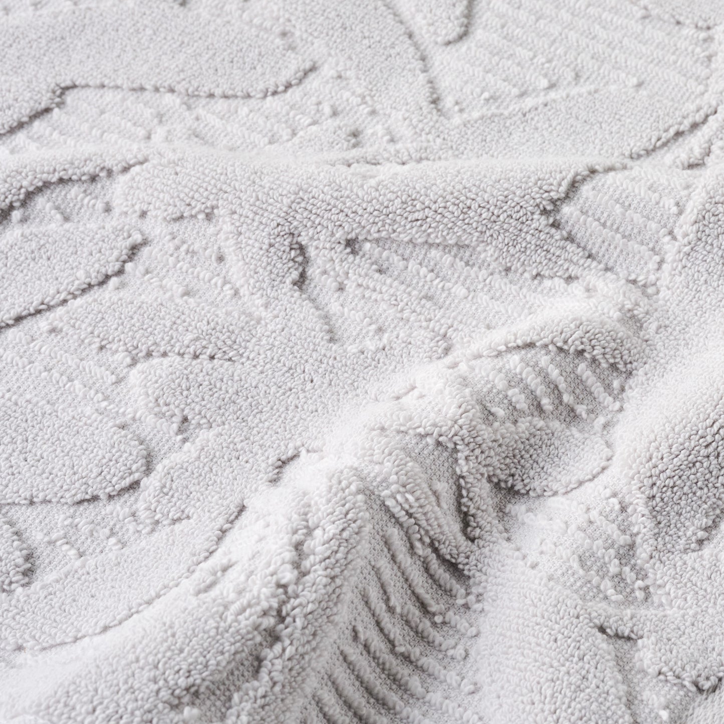 Platinum Esme Floral Towel up close