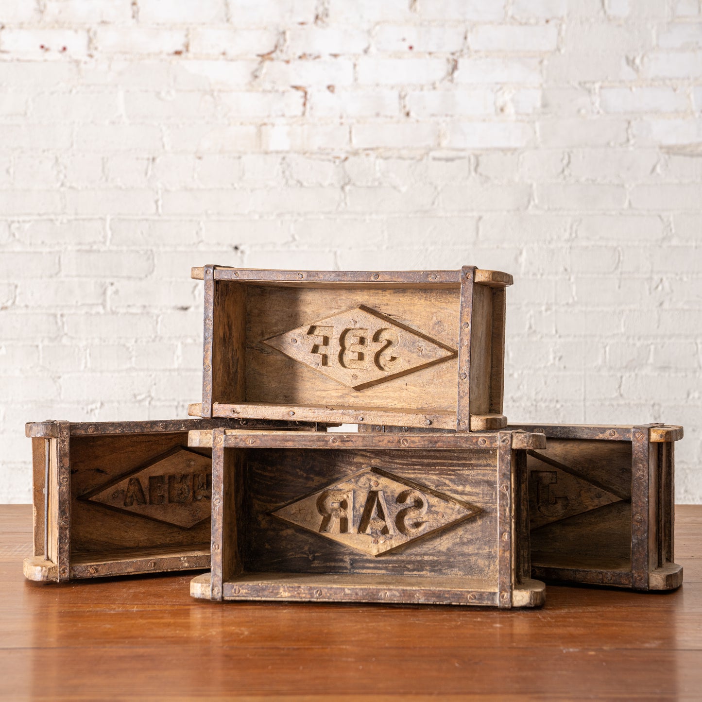 Found Wooden Brick Mold - Single shown stacked