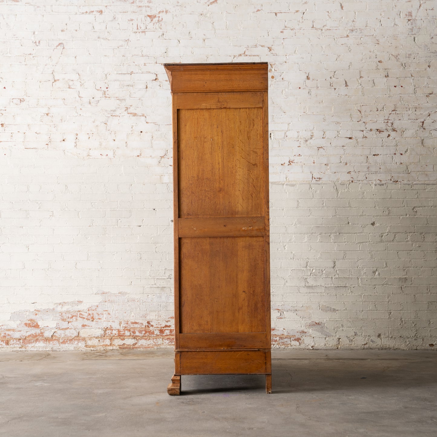 side view of Antique Solid Wood Armoire from the Netherlands